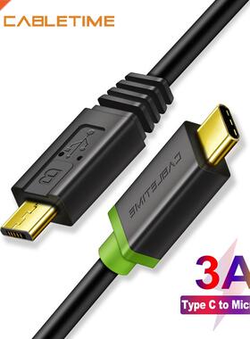 CABLETIME USB Type C to USB2.0 Micro Cable M/M for Camera T