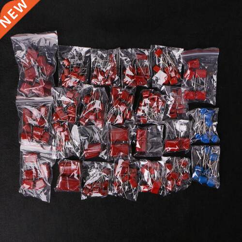 200pcs 25 Values 60V 0.001uf~2.2uf CBB Metal Film Capacitor