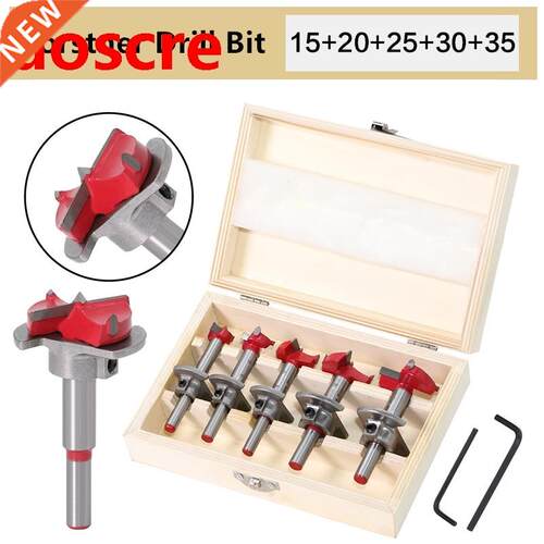 5Pcs Forstner locating Drill Bit Set 15/20/25/30/35mm Wood A
