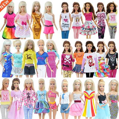 5 Pcs Fashion Daily Wear Casual Outfits Vest Shirt Skirt Pan