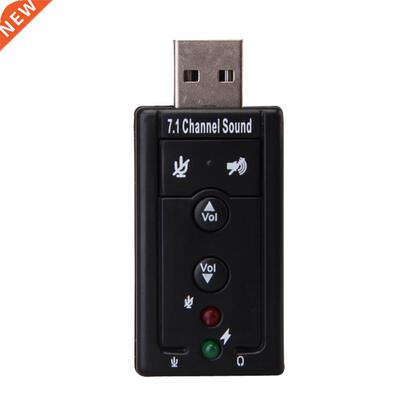USB Virtual Sound Adapter External 7.1 Buspowered Sound Card