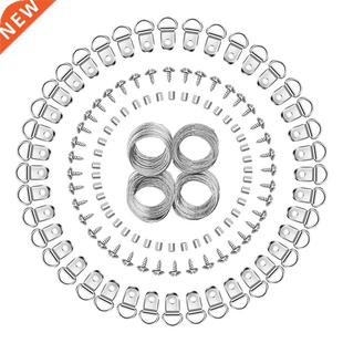 124Pcs Picture Hanging Wire Kit,Photo Frame Hanging Kit,Pict