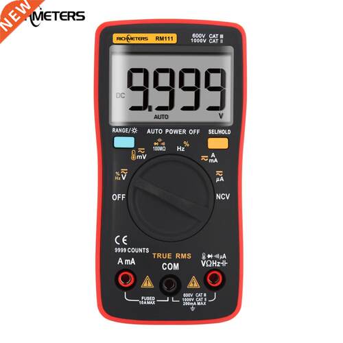 Digital Multimeter Auto Range 9999 counts RM111 NCV True-RMS