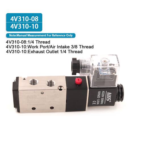 Pneumatic Electric Solenoid Valve4V310-08/10 3 Way 2 Positio