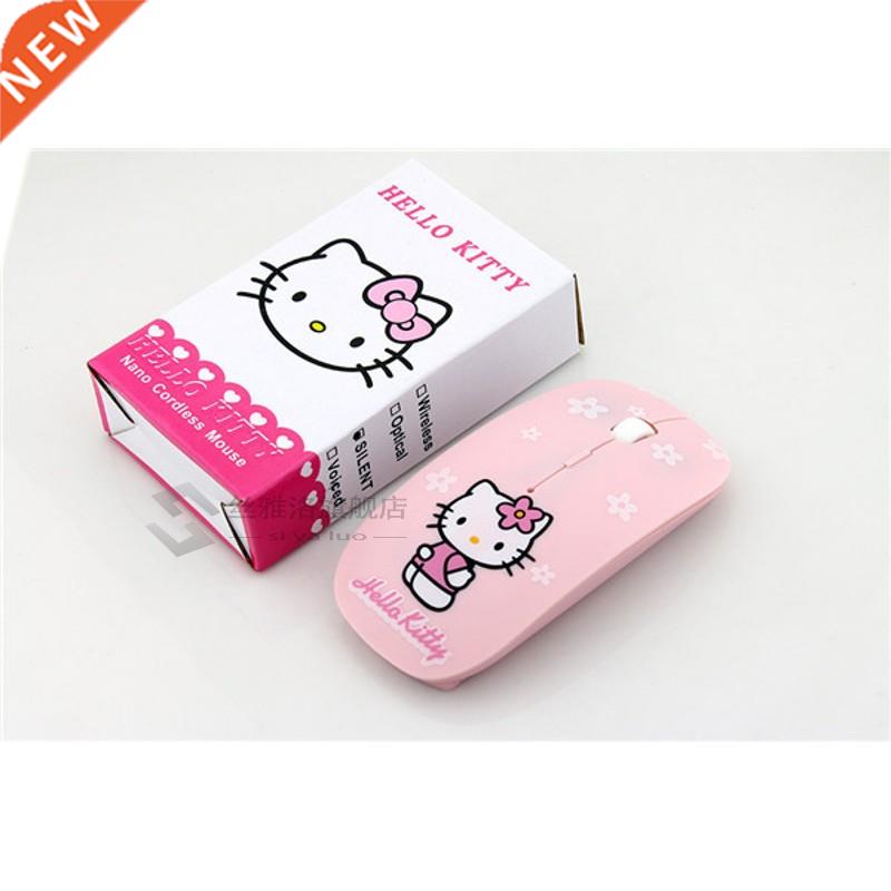 silent rechargeable Wireless cartoon Mouse Hello Kitty ltra图片