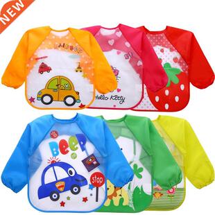 Feeding Baby Bibs Waterproof Bandana Cute Full Sleeved Bibs