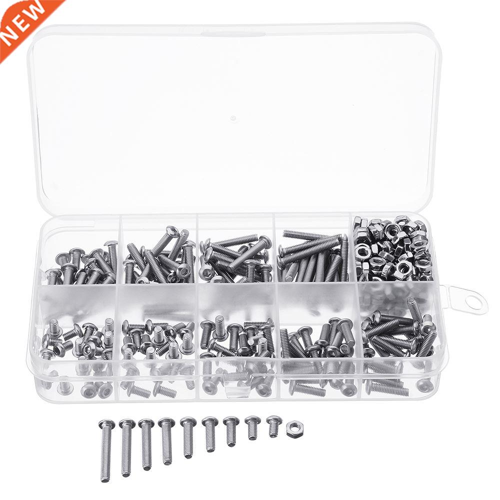 MSS5 40Pcs M A2 Hexagon Sockets Screw Nuts Assortment Set