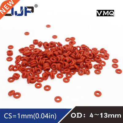 10PCS/lot Red Silicon Ring Silicone O ring 1mm Thickness OD4