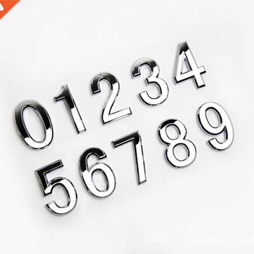 Numeral Door Plaque House Sign Plating Gate 0 to 9 Plastic N