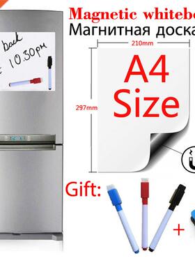 A4 Size Magnetic Whiteboard Fridge er Dry Erase White Board