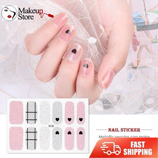 French Full Stickers Frangipani Daisy Nail Polish Stickers D