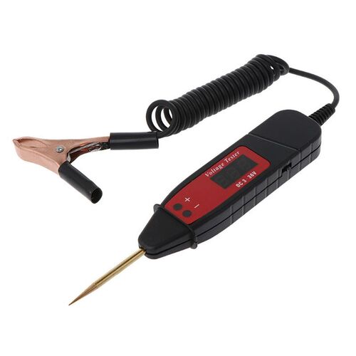 1.65m Spring Line Car Digital LCD Electric Voltage Test Pen