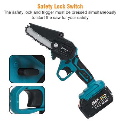 1200W 4 inch Cordless Electric Saw Chainsaw Pruning Saw Gard