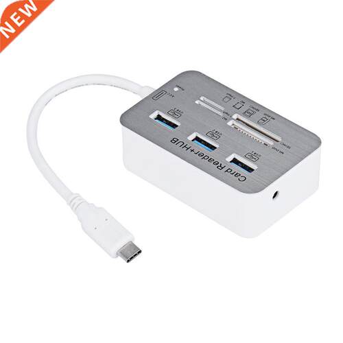 Type C 3 Port USB 3.0 Hub Wth MS SD M2 TF Mult-n-1 Card R