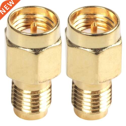 2X Durable SMA Male Plug to RP-SMA Female RF Coax Adapter Co
