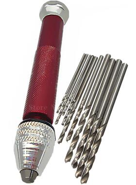 Mini With Chuck + 10pcs Hss Twist Drill Bits Rotary Spiral 0