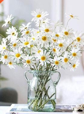 5Pcs 50cm Artificial White Daisy Flower Bouquet  Vase Hom