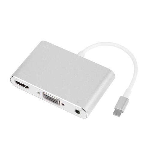 HDMI VGA Audio apter L Port Video Audio Converter with USB
