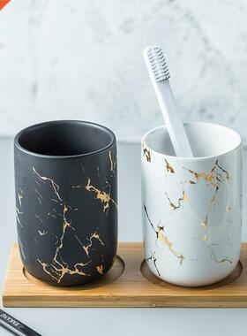 Luxury Ceramic Bathroom Accessory Set Marble Soap Dispenser