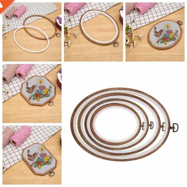 Retro Plstic Embroidery Hoop Ring Frme Ellipse Loop Cross