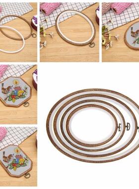 Retro Plstic Embroidery Hoop Ring Frme Ellipse Loop Cross