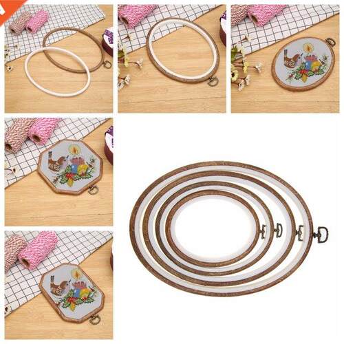Retro Plstic Embroidery Hoop Ring Frme Ellipse Loop Cross