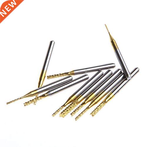 10Pcs 1/8'' 0.8-3.175mm PCB Drill Bit Set Engraving
