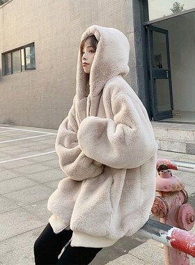 Fleece Jacket Winter Coat for Women Loose Women's Artificial