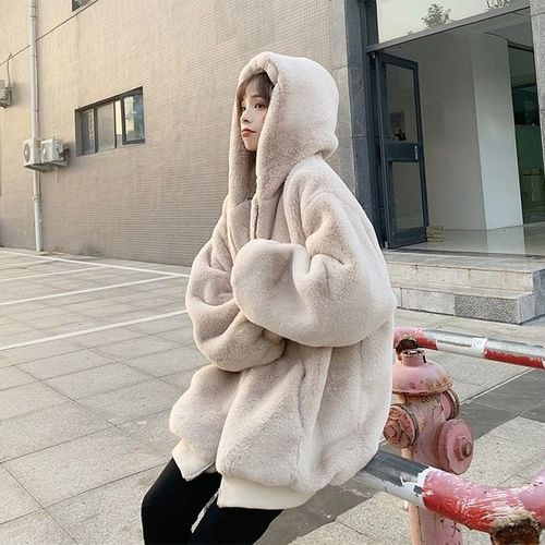 Fleece Jacket Winter Coat for Women Loose Women's Artificial