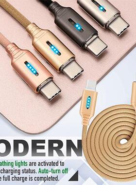 USB C Cable Type-C Charger 2.4A Fast Charging Nylon Cable Fo