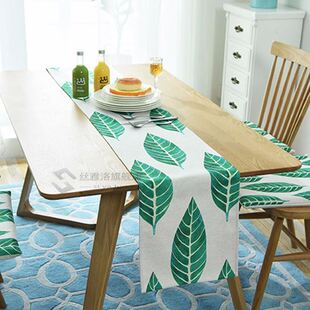 Nordic Monstera Table Runner Dining Table Mat Plant Leaf Non
