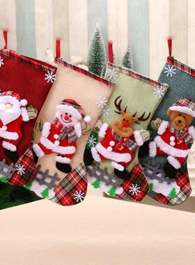 1PC New Christmas Stockings Santa Candy BagClaus Sock Gift K