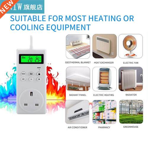 KKmoon Plug-In Programmable Thermostat Wireless Thermostat L