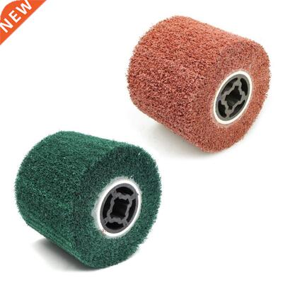 2Pc 120X100X19mm P180/P80 Non-Woven Nylon Flap Brush Satin D