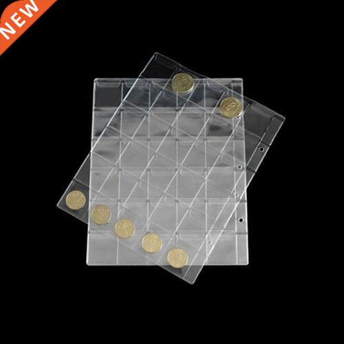 10pcs 30 Pockets Coin Album Page Folder Clear Pockets Coin S