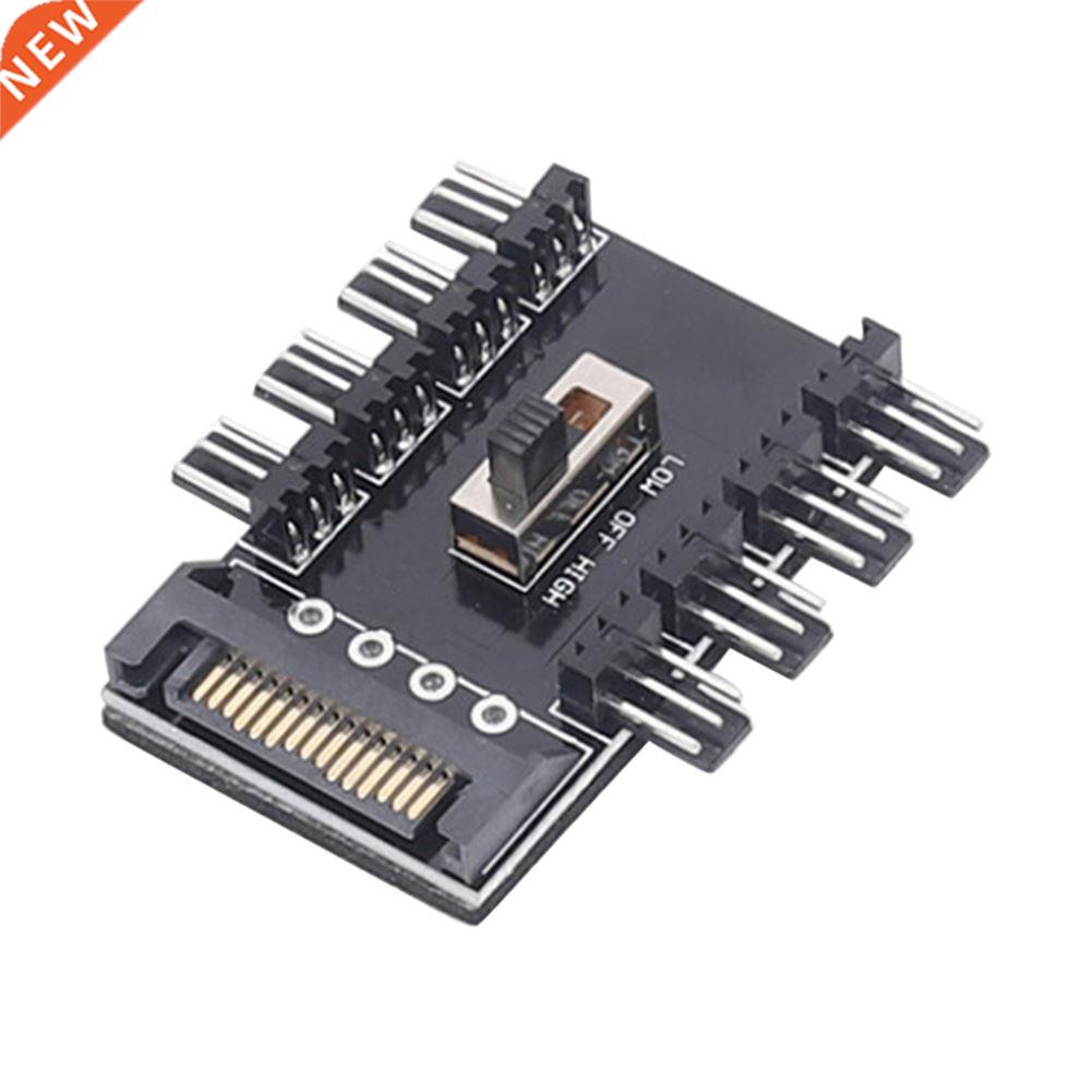 1 to 8 Way Splitter Cooler Cooling Fan Hub Pin 12V Power So
