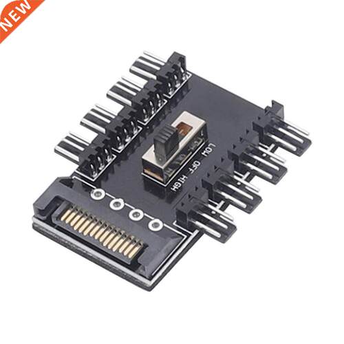 1 to 8 Way Splitter Cooler Cooling Fan Hub Pin 12V Power So