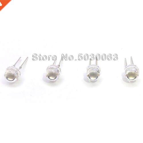 100PCS/lot F5/5mm straw hat big core white turn blue straw h