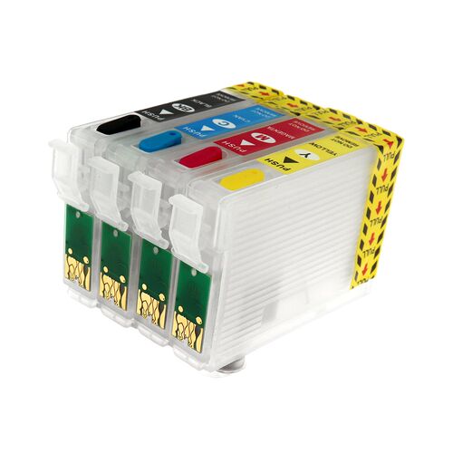 T1271-T1274 Refillable Ink Cartridge with Chips Printers Car