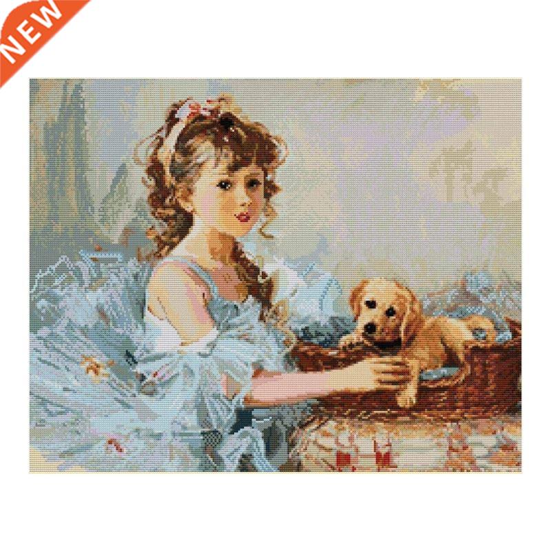 Cross Sttch Embrodery Kts For Adults Kds, Grl Anmals D