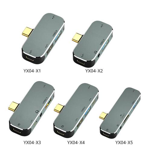 Type-C Hub to .55mm PD100W USB.0/USB2.0/USB.1 HDMI-Compat