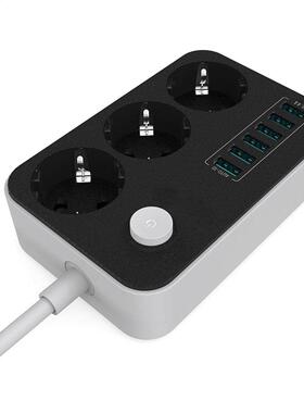 2500W 10A Power Strips Socket Household EU Plug Extension Co