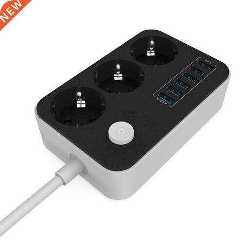 2500W 10A Power Strips Socket Household EU Plug Extension Co