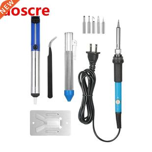 10pcs 110V 60W Adjustable Temperature Soldering Iron Kit +De