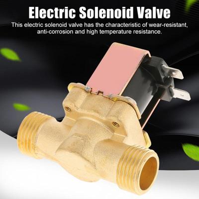 1/2 inch Electric Solenoid Valve DC 12V Normally Closed Bras