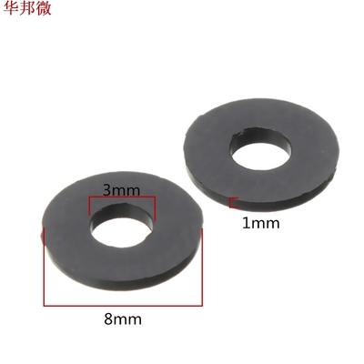 100pcs M3NW1 Black Nylon Flat Spacer Washers Gasket OD 8mm