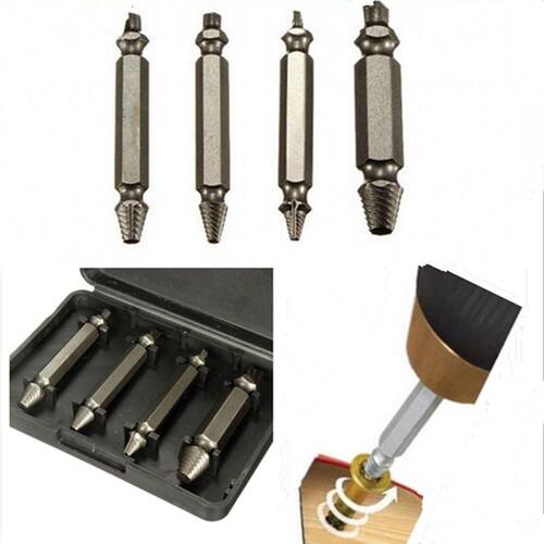 4pcs Damaged Screw Extractor Drill Bit Set Easily Take Out B