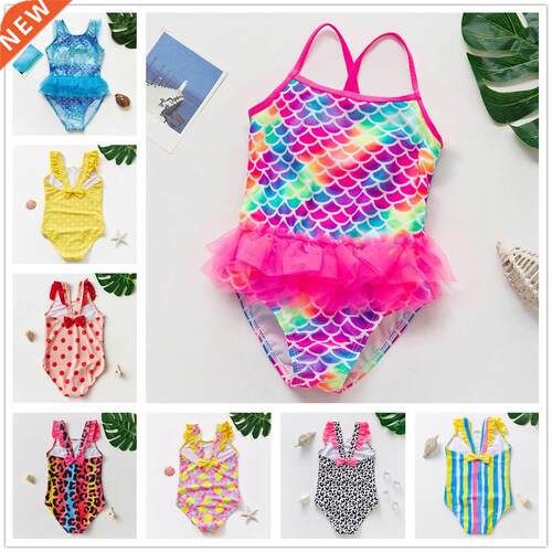 2-12Y Girls swimwear 2022 New Girls swimsuit one piece Child