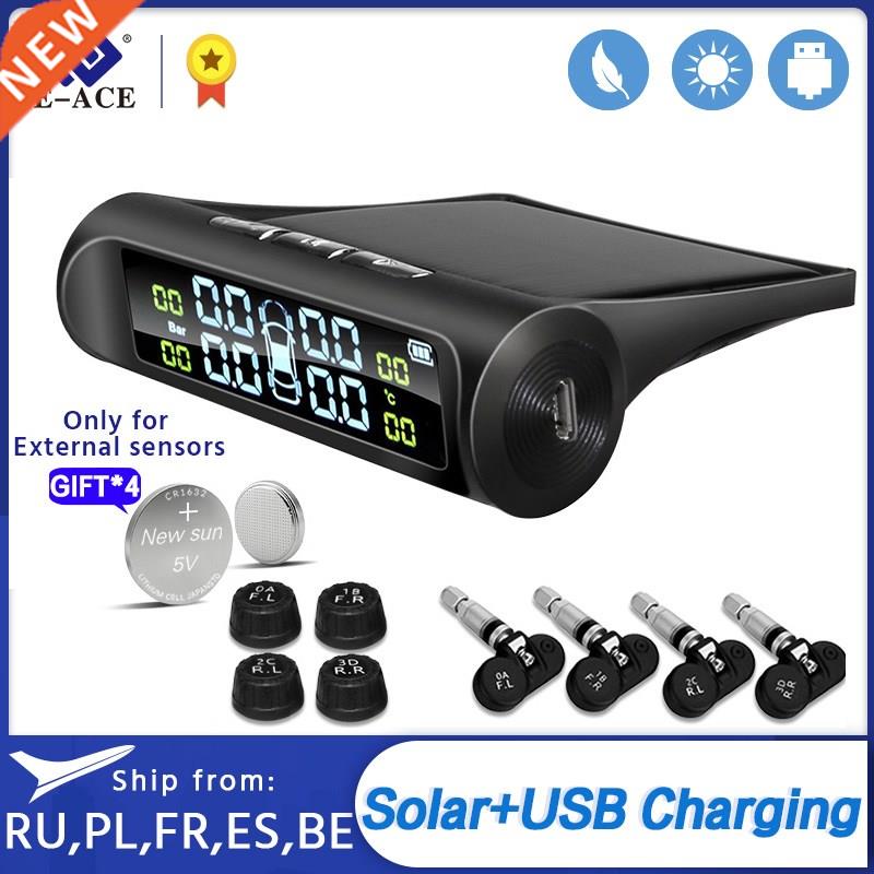 E-ACE TPMS Tire Pressure Alarm Sensor Monitor System Car Dis