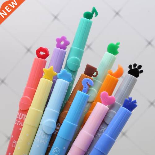 Pcs School Supplies Creative Cute Colorful Kawaii Stamp Hi